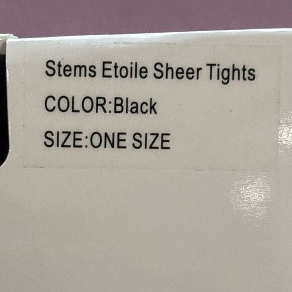 Stems Etoile Sheer Tights in Black One Size New Womens Crystal Rhinestone Stars - Picture 5 of 7